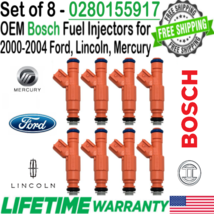 Genuine 8Pcs Bosch Fuel Injectors for 2000, 01, 02, 03, 2004 Ford F53 6.8L V10 - £96.04 GBP