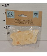Crafters Square wood Numbers 20 pc package - $4.90