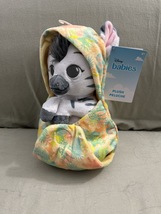 Disney Parks Animal Kingdom Baby Zebra in a Hoodie Pouch Blanket Plush Doll NEW image 3