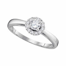 Authenticity Guarantee 
10k White Gold Round Diamond Solitaire Bridal Wedding... - £634.35 GBP
