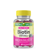 Spring Valley Biotin Vegetarian Jelly Beans, 5000 Mcg, 60 Count | 1 Pack - $24.99