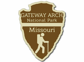 4&quot; Arrowhead Shaped Gateway Arch National Park missouri sticker decal usa made - £13.64 GBP