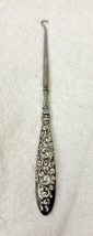 Antique Sterling Silver Button Hook Feathery Scroll Design 8 3/4 Inch - $1,078.68 MXN