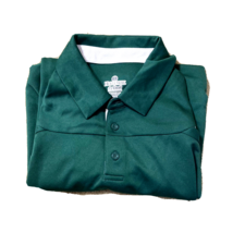 Holloway dry-Excel Moisture Mangement Green Golf Shirt 2XL White Trim Casual Fit - £11.75 GBP
