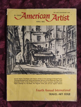 AMERICAN ARTIST April 1962 Donald Purdy Sydney Laurence Jeannette Maxfield Lewis - £7.78 GBP