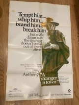 A Stranger in Town, Rated R, 1968 Vintage original One Sheet Movie poster, Ac... - £38.83 GBP