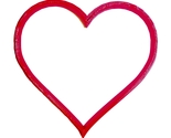 6x Heart Outline Love Fondant Cutter Cupcake Topper 1.75 IN USA FD209 - £5.48 GBP