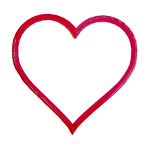 6x Heart Outline Love Fondant Cutter Cupcake Topper 1.75 IN USA FD209 - £5.49 GBP