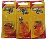 Berkley Beetle Spin 1/32, Black/Chartreuse/Orange, BSVP1/32-BCO Lot of 3... - $15.83