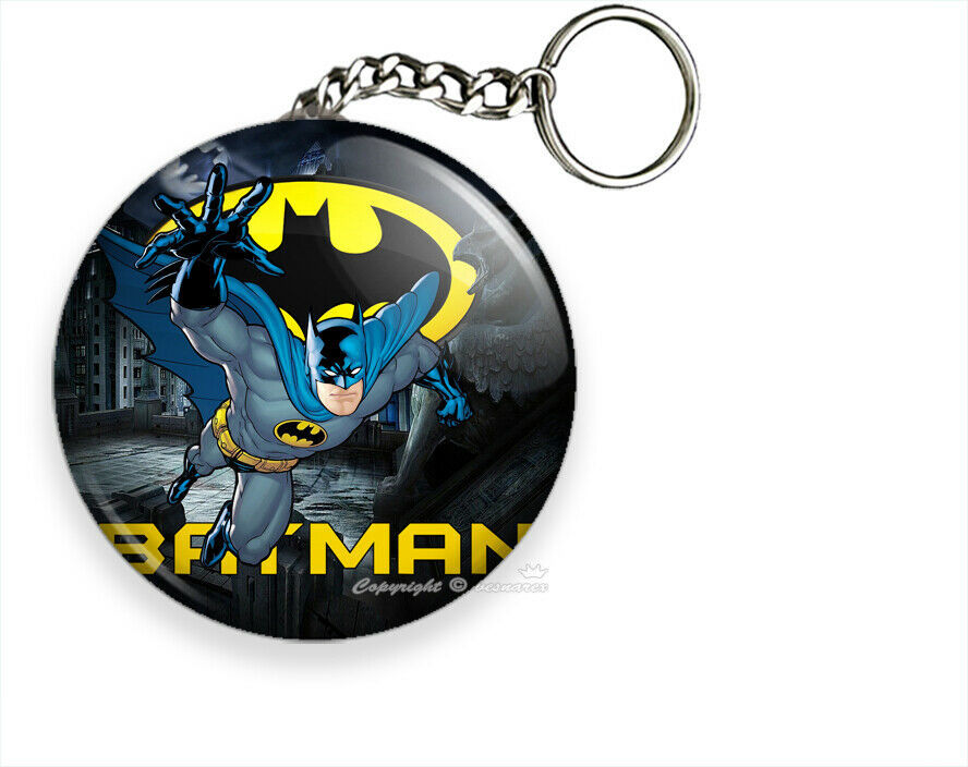 BATMAN FOREVER SUPER HERO GOTHAM CITY YELLOW LOGO HD KEYCHAIN KEY RING GIFT IDEA