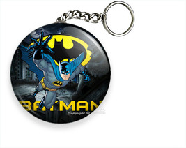 Batman Forever Super Hero Gotham City Yellow Logo Hd Keychain Key Ring Gift Idea - £12.18 GBP+