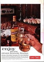 a1959 Whiskey Alcohol Early Times Bourbon 1950s Vintage Print Ad NOSTALG... - £19.21 GBP