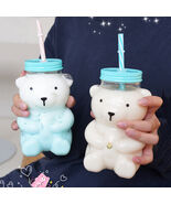 Bear Glass Cup with drinking straw - $23.17+