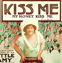 1911 Ragtime Little Amy Butler Kiss Me My Honey XL Sheet Music Irving Berlin - £32.03 GBP