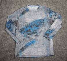 Realtree Fishing Shirt Adult Medium Blue Wav3 Camo Lightweight Base Layer Men - £10.87 GBP
