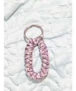 Purple White Paracord Rope Keychain Key ring 3 Inch - $8.00