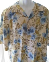 Hawaiian Shirt  Men&#39;s Pusser&#39;s West Indies Large L Palm Fronds and Orchids - £18.99 GBP