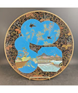 Japanese Meiji Era Cloisonne Enamel Plate Charger 12&quot;, Rare Excellent Co... - $2,057.27 CAD