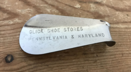 Vtg Mid Century Glick Shoe Stores Maryland Pennsylvania Chrome Metal Sho... - £15.65 GBP