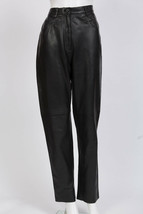 Jaeger Black Lambskin Leather Pants UK 12, US 8 - £47.81 GBP