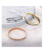 Modest 3 Pc Tri-Tone Hinged Bangle mother of pearl no fade - $2,158.62 MXN