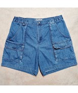 Vintage 90s Columbia Denim Dad Cargo Outdoors Gorpcore Shorts - Mens 36 - £23.71 GBP