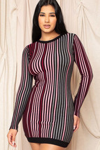 Women&#39;s Multi Color Striped Ribbed Dress - $414.90 MXN