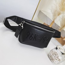 CCRXRQ Waist Bags For Women 2022 New  Black PU Leather Waist Pack Fashion Ladies - £20.38 GBP