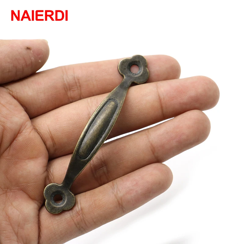 NAIERDI 5PCS Antique Bronze Cabinet Pulls Drawer Door Knobs Jewelry Box Handl - £8.85 GBP