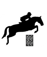 Jumper Horse and Rider Equine Decal Black Silhouette Profile Sticker on ... - $5.00