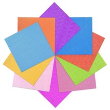 100Pcs Iridescent Paper Square Shiny Folding Paper Diy Handcraft Paper O... - $11.99
