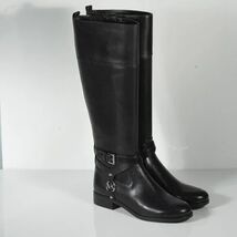 MICHAEL Michael Kors Preston Tall Black Leather Riding Boots Size 5.5M New - $57.41