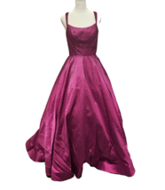 SHERRI HILL 54154 Magenta Lux Mikado Hot Stone Ball Gown - Size 2 - $425.00
