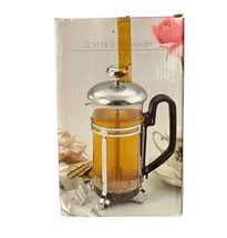 New Vintage French Press Coffee Tea Maker Glass Stainless Steel Original... - $535.70 MXN