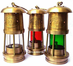 3 PCS Nautica lMaritime Vintage Miner Oil Ship Lantern Lamp Decor Gift Item - $88.34