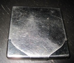 Vintage CHROME Flat Engraved CIGARETTE Metal Case - $14.99