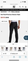 Foot Joy FJ Black Golf Performance Pants Men&#39;s sz 36x32 NEW NWT $118 - $59.99