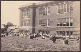 Maine State Normal School, Machias RPPC 1913 - Women Working in Garden - £19.75 GBP