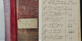 1877 antique STORE JOURNAL LEDGER burbank oh 356pg textiles clothing foo... - £256.59 GBP