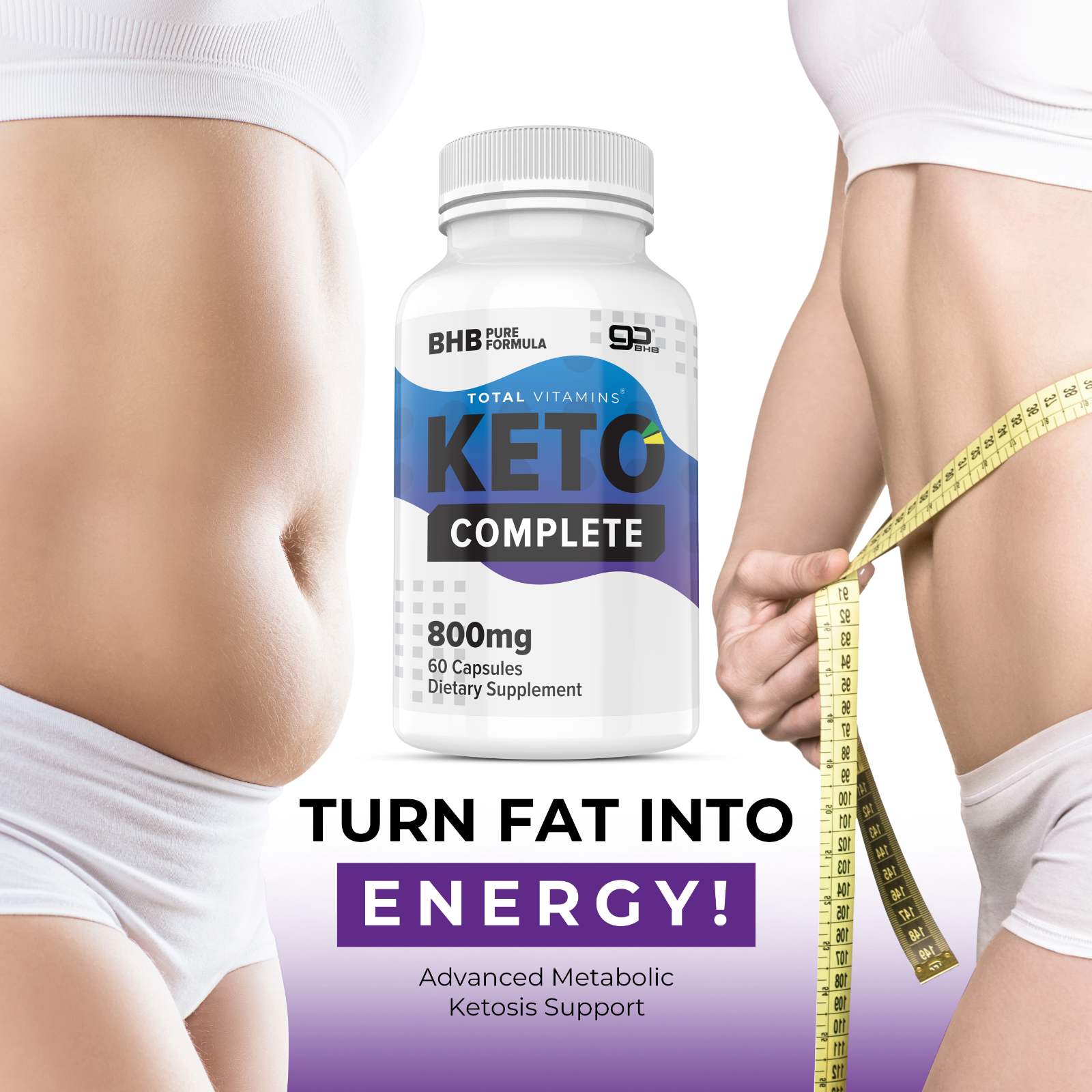 2 Bottles Keto Complete Diet Pills 800mg BHB Exogenous Fat Burner Weight Loss Item image 3