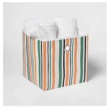 Room Essentials™ ~ 11&quot; Storage Bin ~ Polyester Cube ~ Multicolor Stripe ... - £17.89 GBP