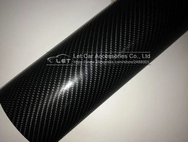 Ght 4d black white carbon fiber vinyl film glossy carbon fiber vinyl film auto wrapping thumb200