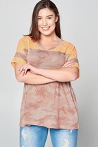 Women&#39;s Plus Size Camouflage Printed Loose Fit Knit Top (2XL) - £23.98 GBP