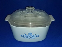 Corning Ware Blue Cornflower 3 Qt A-3-B Casserole Dish w/ A-9-C Lid - £18.94 GBP