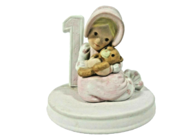 Vintage 1982 Year 1 Holly Hobbie Birthday Collection Bisque Porcelain Figurine - £15.98 GBP