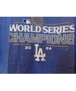 LA Dodgers ADULT Blue Soft Fit 2024 WS CHAMPIONS Shirt NWT, Sizes M,L,XL... - $19.79