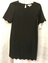 Monteau Women&#39;s Black W/ Scallop Edges Dress Size XS - £35.01 GBP