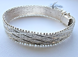 Milor 925 Sterling Silver Italian Bling Bracelet 6.5 Inch 21.4 G - £70.84 GBP