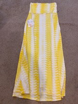 Lularoe NWT Full Length Boho Tye Die White Yellow Maxi Skirt - Size XS - £18.19 GBP