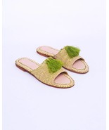 Tropical Raffia Sandals - Handmade Women&#39;s Summer Footwear - Vacation Es... - £35.39 GBP